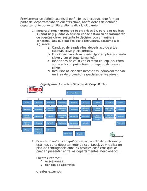 Actividad 13 de cuentas clave Previamente se definió cuál es el