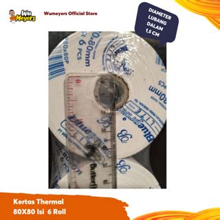 Jual KERTAS THERMAL 80x80 Mm BLUEPRINT LITE 80 X 80 Mm 1 Pack 6 Roll