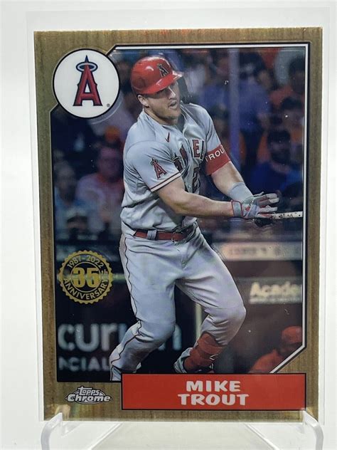 Mike Trout 2022 Topps Chrome 1987 35th Anniversary Refractor 87BC 1