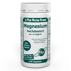 Magnesium 400 Mg Kapseln 120 Stk Hochdosiert 4 Monatsvorrat PZN