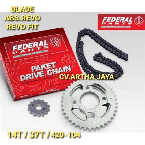 Jual GEARSET GEAR SET GEAR RANTAI FEDERAL HONDA ABSOLUTE REVO