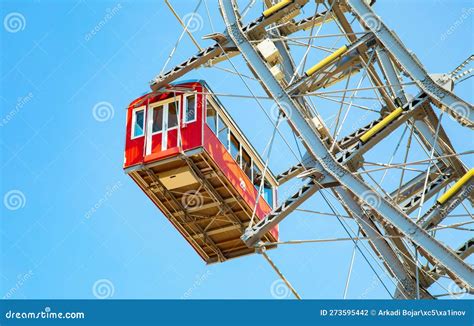 Prater Amusement Park And Wiener Riesenrad Ferris Wheel Vienna Stock