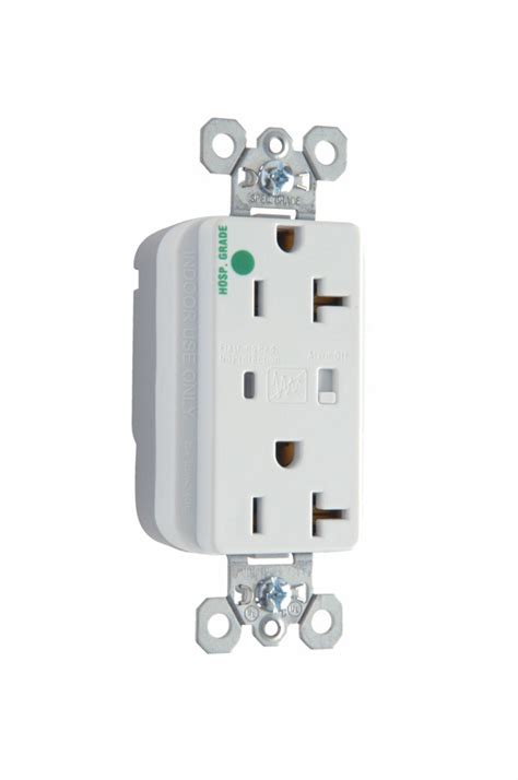 Plugtail® Hospital Grade Extra Heavy Duty Surge Protective Duplex Receptacle White Commercial