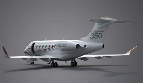 3d Bombardier Challenger 350 Business Jet Model Turbosquid 1463548