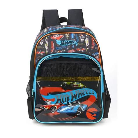 Mochila De Costas Luxcel Hot Wheels Preto Mochilas Magazine Luiza