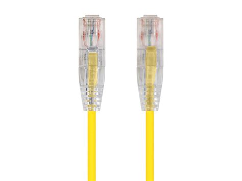 StarTech.com 1FT Cat6 High-Density 28AWG Slim Data Center Patch Cord — Yellow (5-Pack) (N6PAT-C6-SLIM-1FT-YL-5PK)