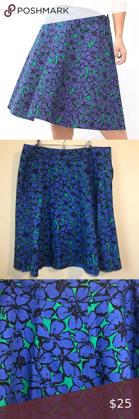 Lane Bryant Modernist Collection Floral Skirt 22