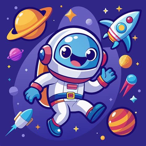 Dibujo A Mano Dibujado Dibujos Animados Astronauta Dise O Vectorial