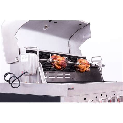 Char Broil Medallion 35 5 In Stainless Steel Grill Rotisserie In The Grill Rotisseries