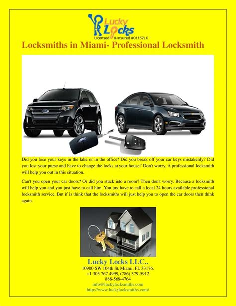 Ppt Locksmiths In Miami Professional Locksmith Powerpoint