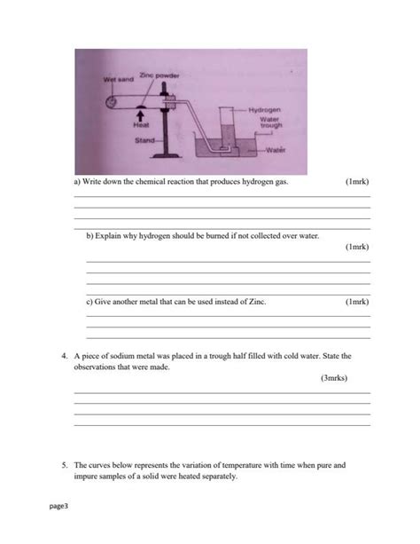 Form Chemistry End Of Term Examination