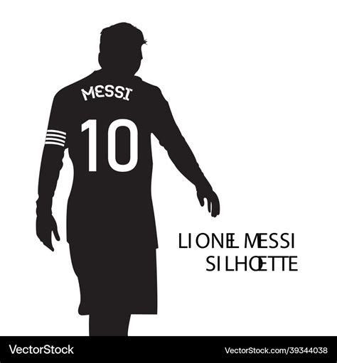 Lionel messi silhouette black edition the can Vector Image