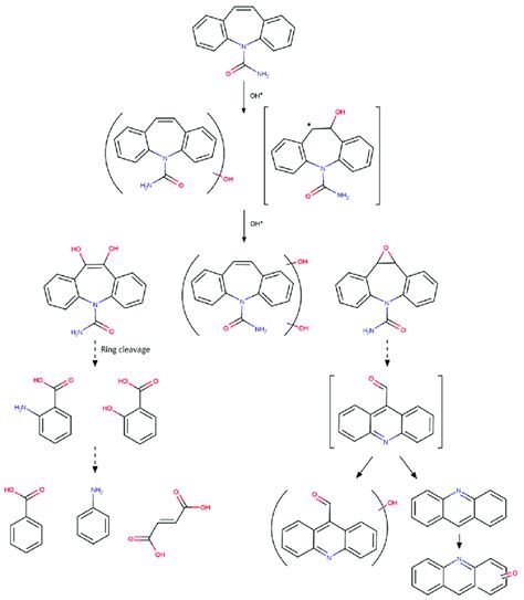 CBZ Degradation Pathways And Intermediates By TiO 2 RGO TiO 2