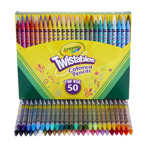 Crayola Twistables Colored Pencil Set 50ct No Sharpen Colored