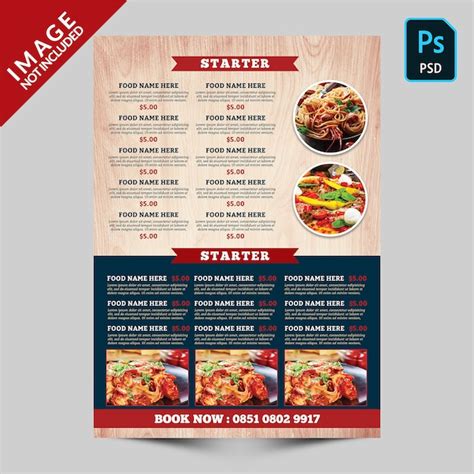 Premium Psd Food And Beverage Book Food Menu