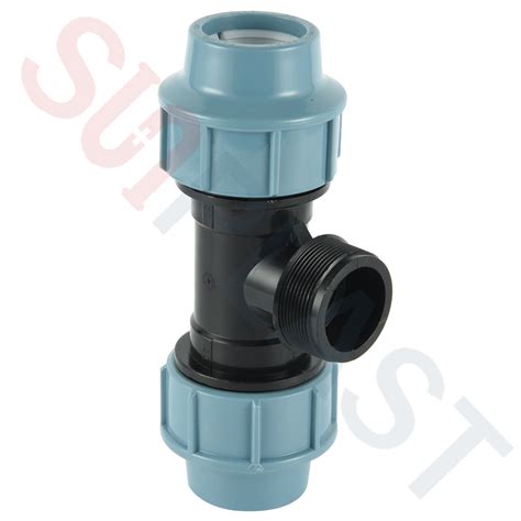 Hdpe Pe Pp Compression Fittings Plastic Male Threaded Tee For Farm