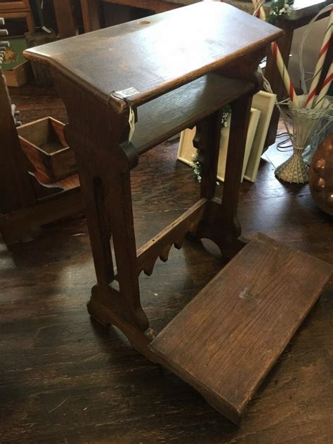 Antique Carved Wood Prayer Bench/Kneeler/Prie Dieu | #2056490576