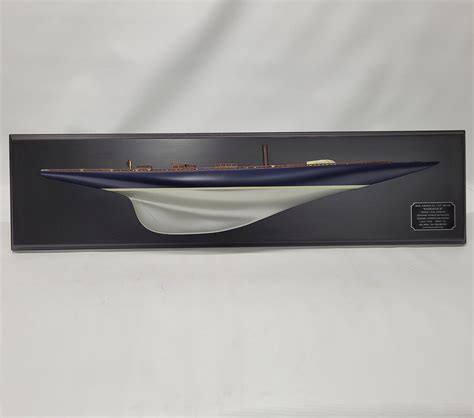 Half Model Of The J Class Yacht Endeavor Silver Lannan Gallery