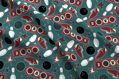 Bowling Fabric Retro Bowling By Jannasalak Bowling Ally