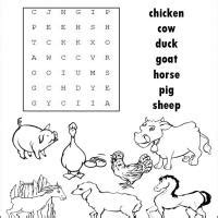 Farm Animals Word Search