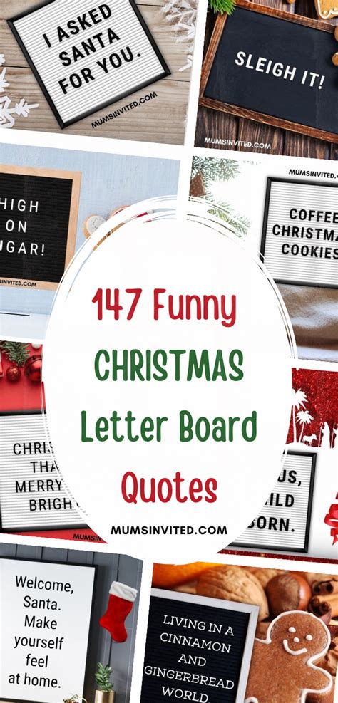 Funny And Short Christmas Letter Board Quotes To Make You Smile