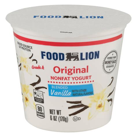 Save On Food Lion Original Non Fat Vanilla Banana Blended Yogurt Cup