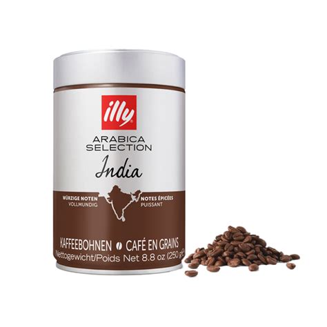 Illy Whole Beans Arabica Selection India Coffee Medium Roast 250