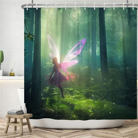 Gusseak S Enchanting Pink Fairy Forest Shower Curtain Dive Into The