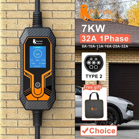 Feyree Carregador Ev Port Til Para Ve Culo El Trico Wallbox Tipo Kw