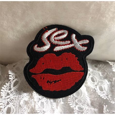 Iron On Patch Red Lips Sex D Brand New Measurement Depop