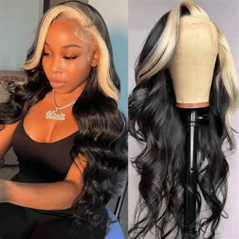 Beautyforever Blonde Highlight Body Wave X Lace Frontal Virgin Human Hair Wigs Pre Plucked