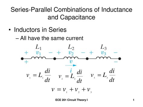 Ppt Series Parallel Combinations Of Inductance And Capacitance Powerpoint Presentation Id