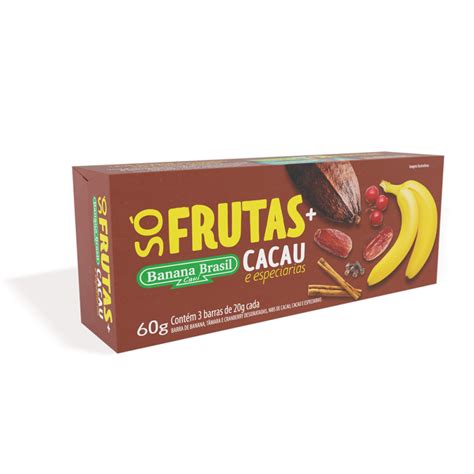 Barras S Frutas Cacau Natural Banana Brasil