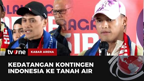 Kontigen Indonesia Tiba Di Tanah Air Kabar Arena TvOne YouTube