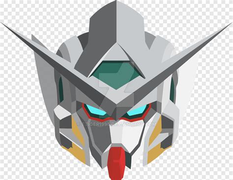 GN 001 Gundam Exia T Shirt Unicorn Head Angle Poster Png PNGEgg