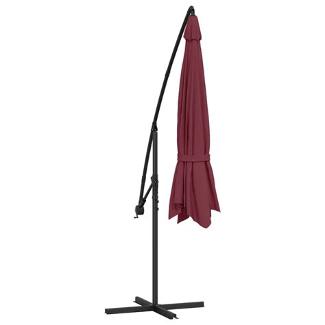 Helloshop26 Parasol meuble de jardin en porte à faux avec mât en