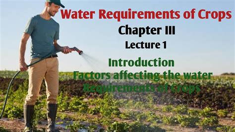 Water Requirements Of Crops In Irrigation Engineering Factors