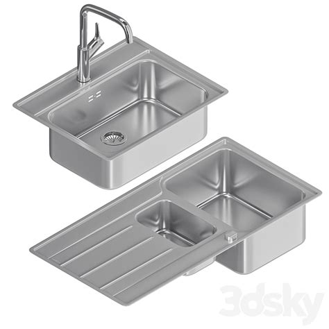 Blanco Lemis 6 S IF And Blanco Jurena Sink 3D Model