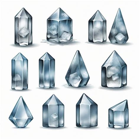 A collection of different shapes of diamonds and gems | Premium AI ...