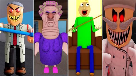 Grumpy Gran Scary Obby Escape Grandma House Bob The Dentist Mr