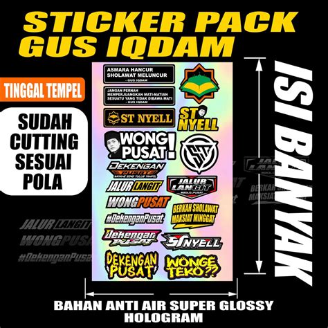 Jual Stiker Dekengan Pusat Gus Iqdam St Nyell Dekengane Pusatsabilu Taubah Shopee Indonesia