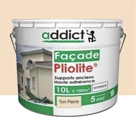 Peinture Façade Pliolite addict Ton pierre pas cher