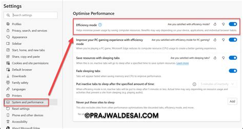 Turn On Or Off Efficiency Mode In Microsoft Edge