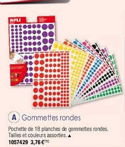 Promo Gommettes Rondes Apli Chez Plein Ciel Icatalogue Fr