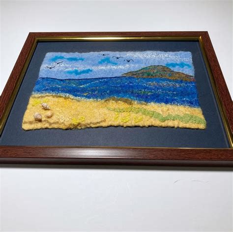 Coastal Landscape Seascape Wet Felted Picture Folksy