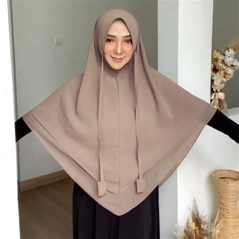 Jual Hijab Khimar Syari Jumbo Jilbab Syari Layer Jumbo Ceruty Premium