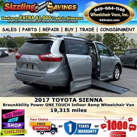 For Sale Used Toyota Sienna Braunability Power One Touch Fold