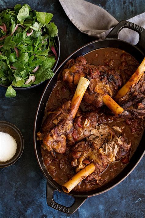 Braised Moroccan Lamb Shanks With Herb Salad Cooking With Cocktail