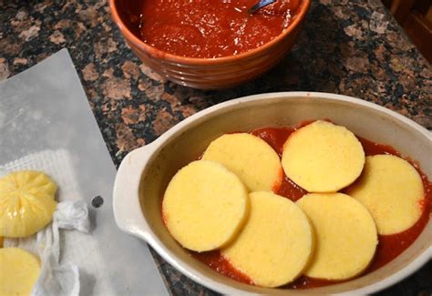 A Cook And Her Books Baked Polenta With Tomato Sauce