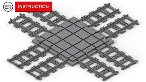 LEGO Train Instruction Double X Crossing Tutorial Tuto Fabrication